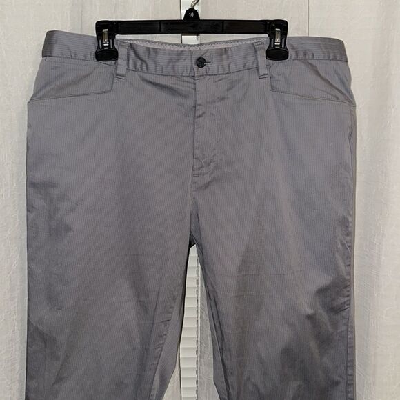 CK 38 x 32 Silver Gray Pin Stripe Cotton Chinos - Picture 3 of 13